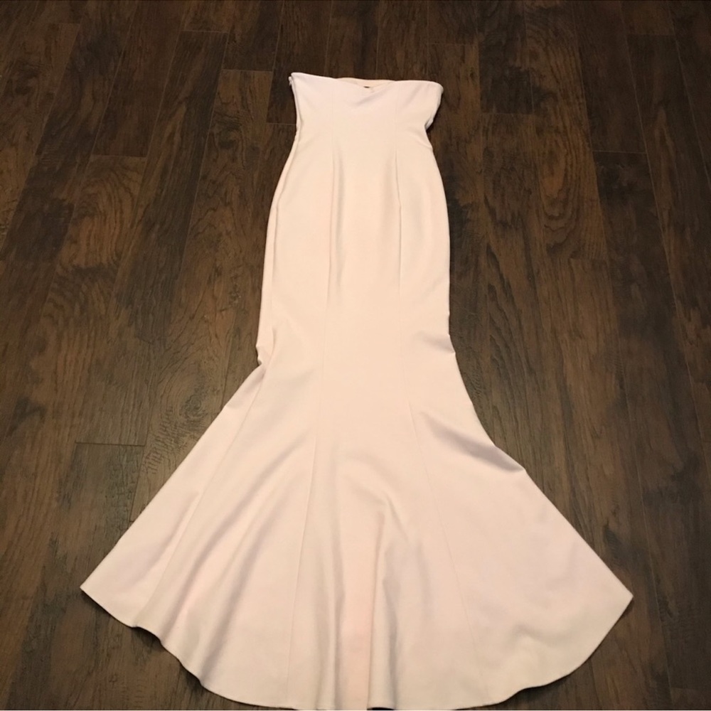 Elizabeth and James Pink Strapless Formal …